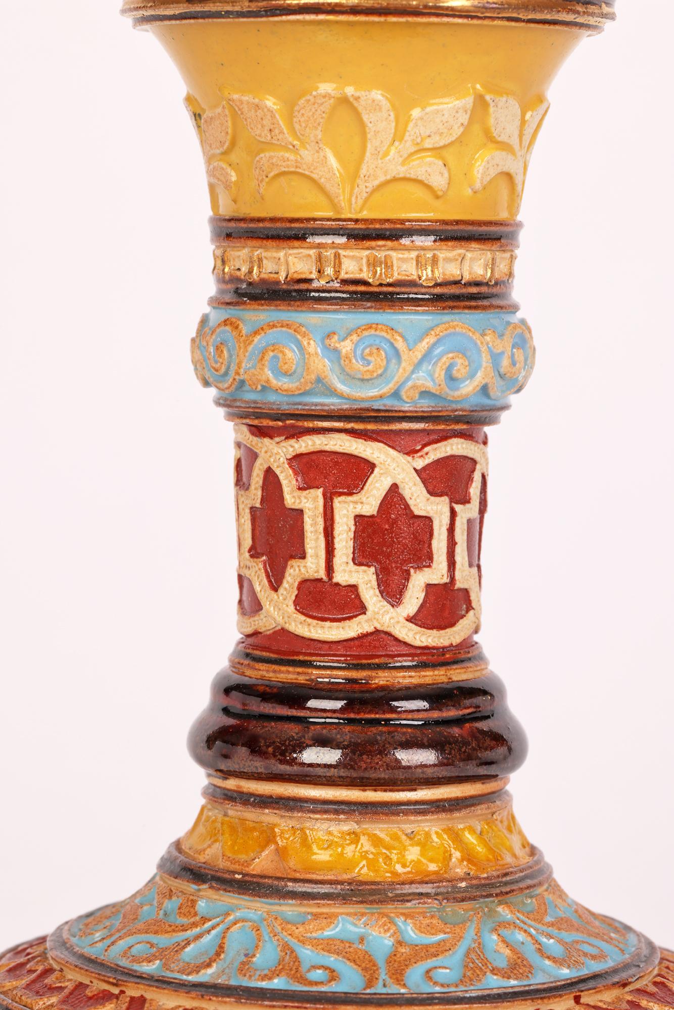 Eliza Simmance for Doulton Lambeth Unusual Aesthetic Movement Persian Vase 2