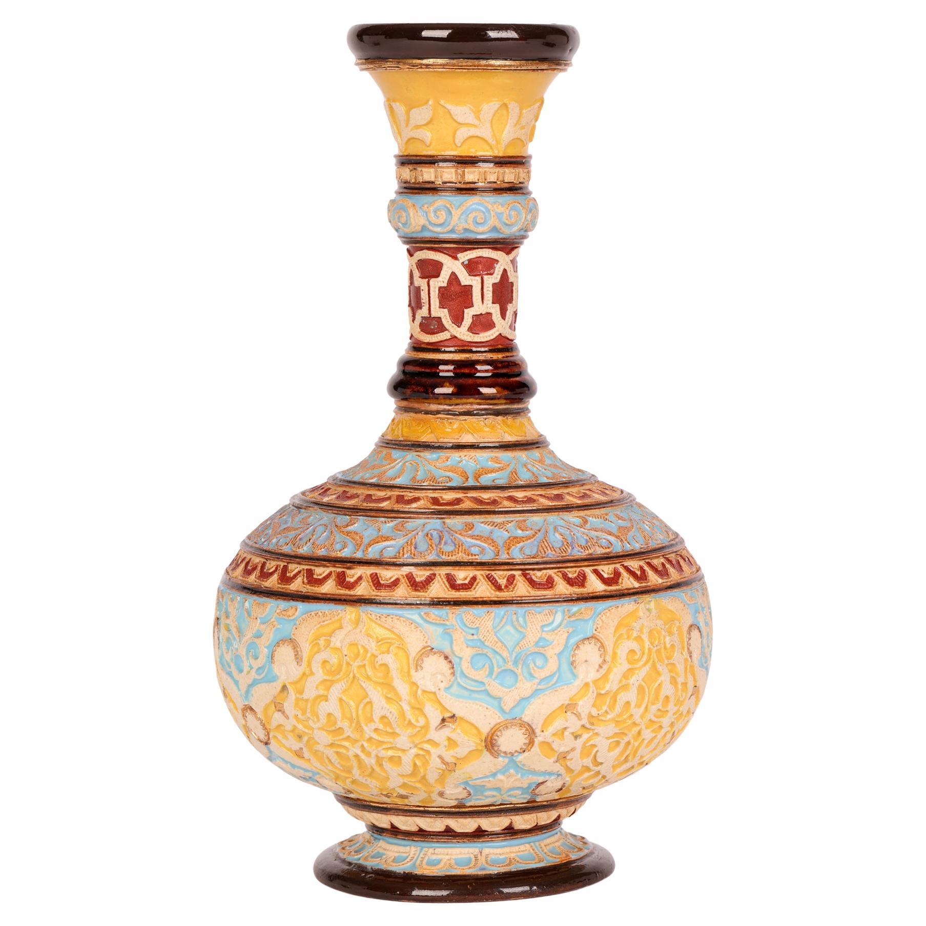 Eliza Simmance for Doulton Lambeth Unusual Aesthetic Movement Persian Vase