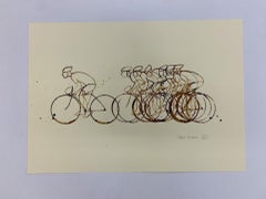Coffee Break Series VI, Eliza Southwood, Original Cycling Coffee Painting