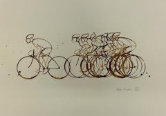 Coffee Break Series VI, Eliza Southwood, Original Cycling Coffee Painting