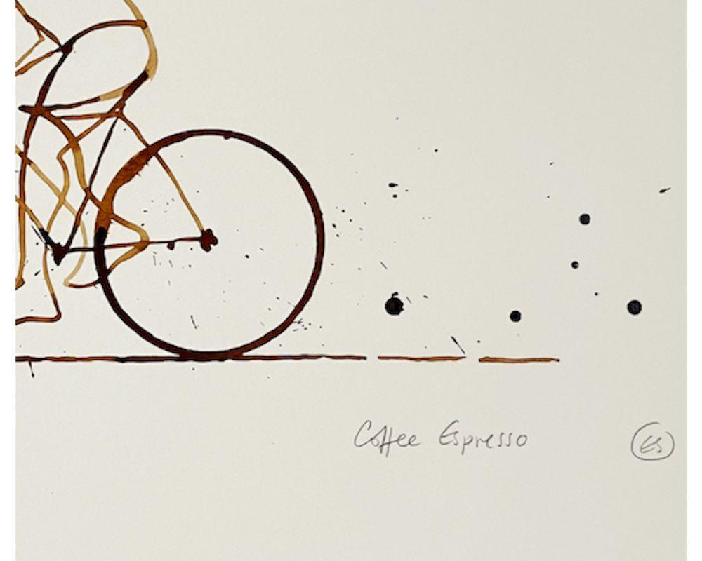 Coffee Espresso #13, Eliza Southwood, Cycling Art, Coffee Art, Minimalist Style For Sale 3