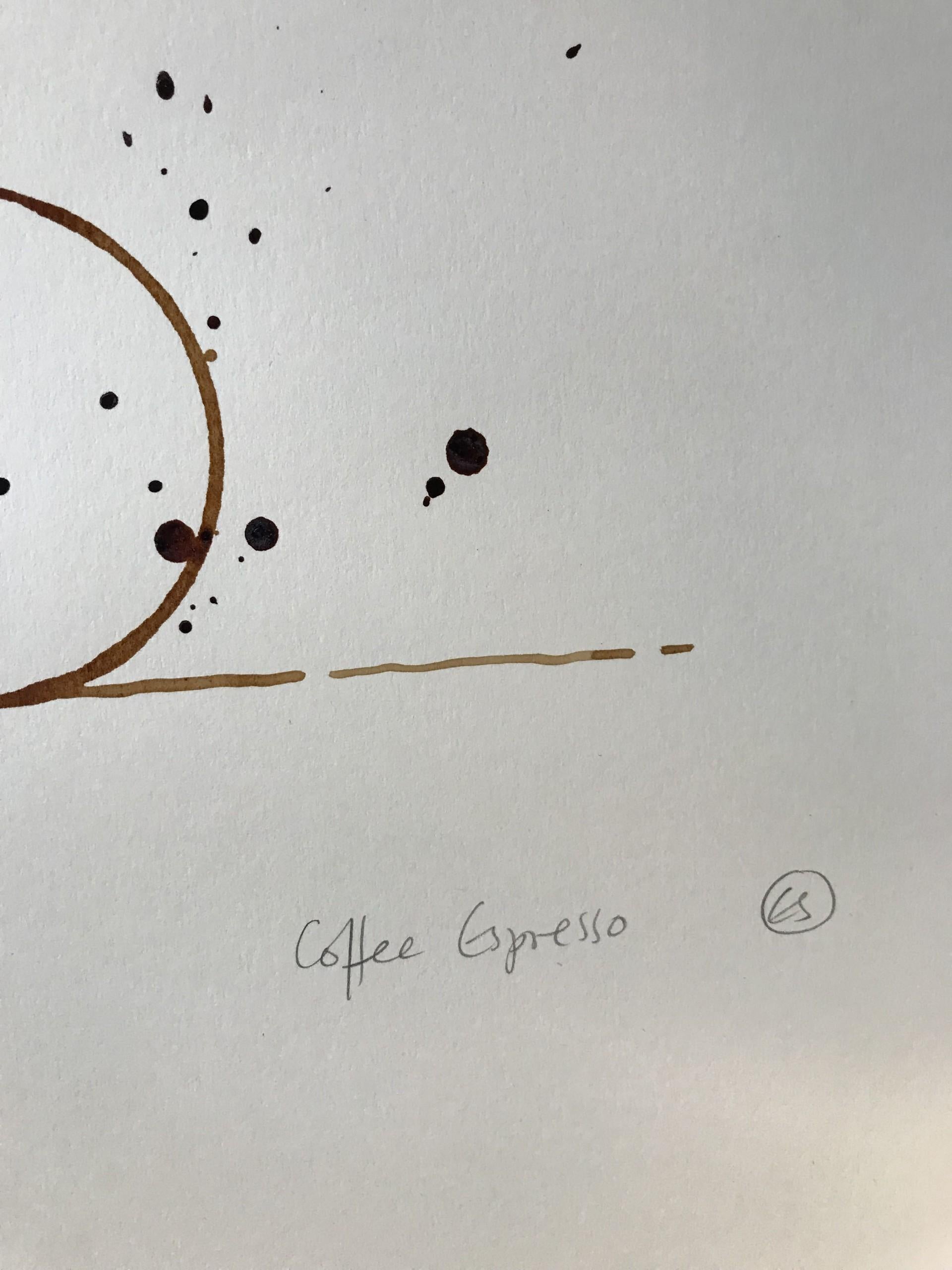 Café Espresso #18 con café sobre papel, Pintura de Eliza Southwood en venta 6
