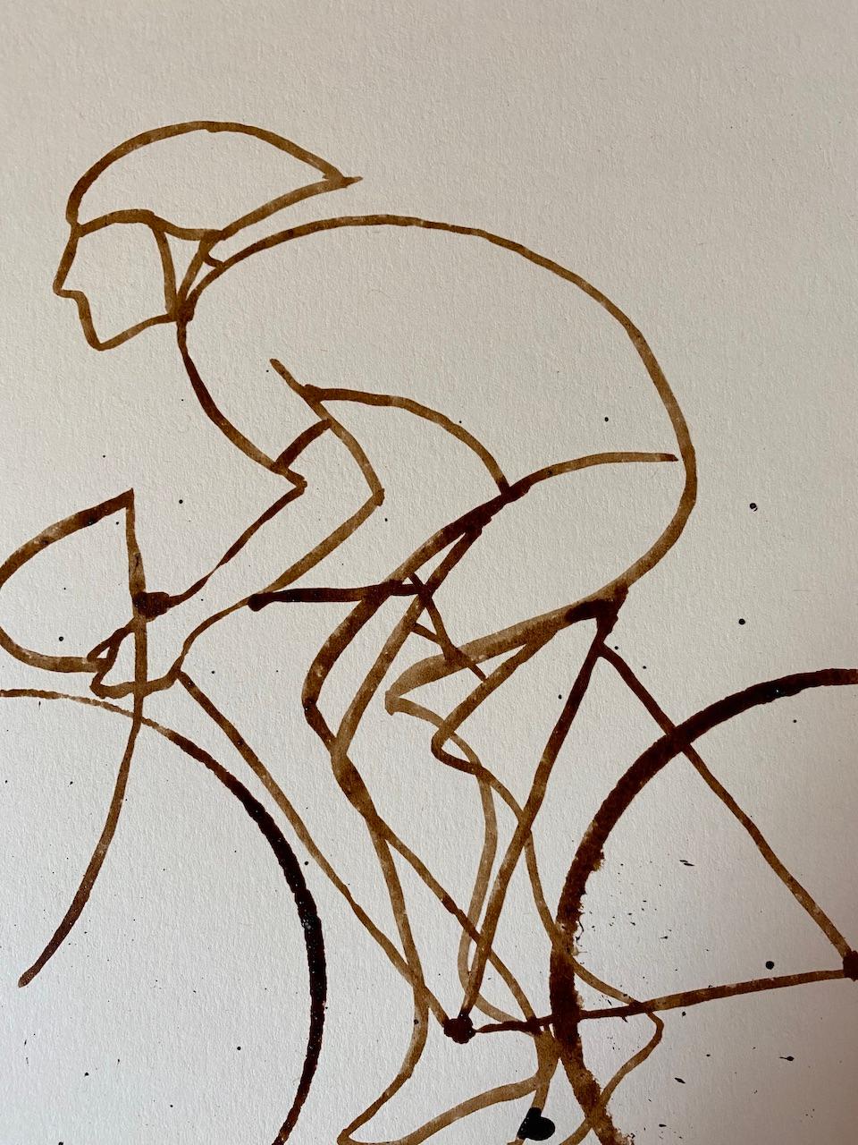 Coffee Espresso Series 2, Figurative Art, Sports Painting, Cycling Art, Coffee For Sale 3