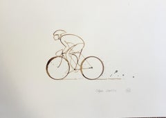 Coffee expresso #6, cyclist still life art, affordable art