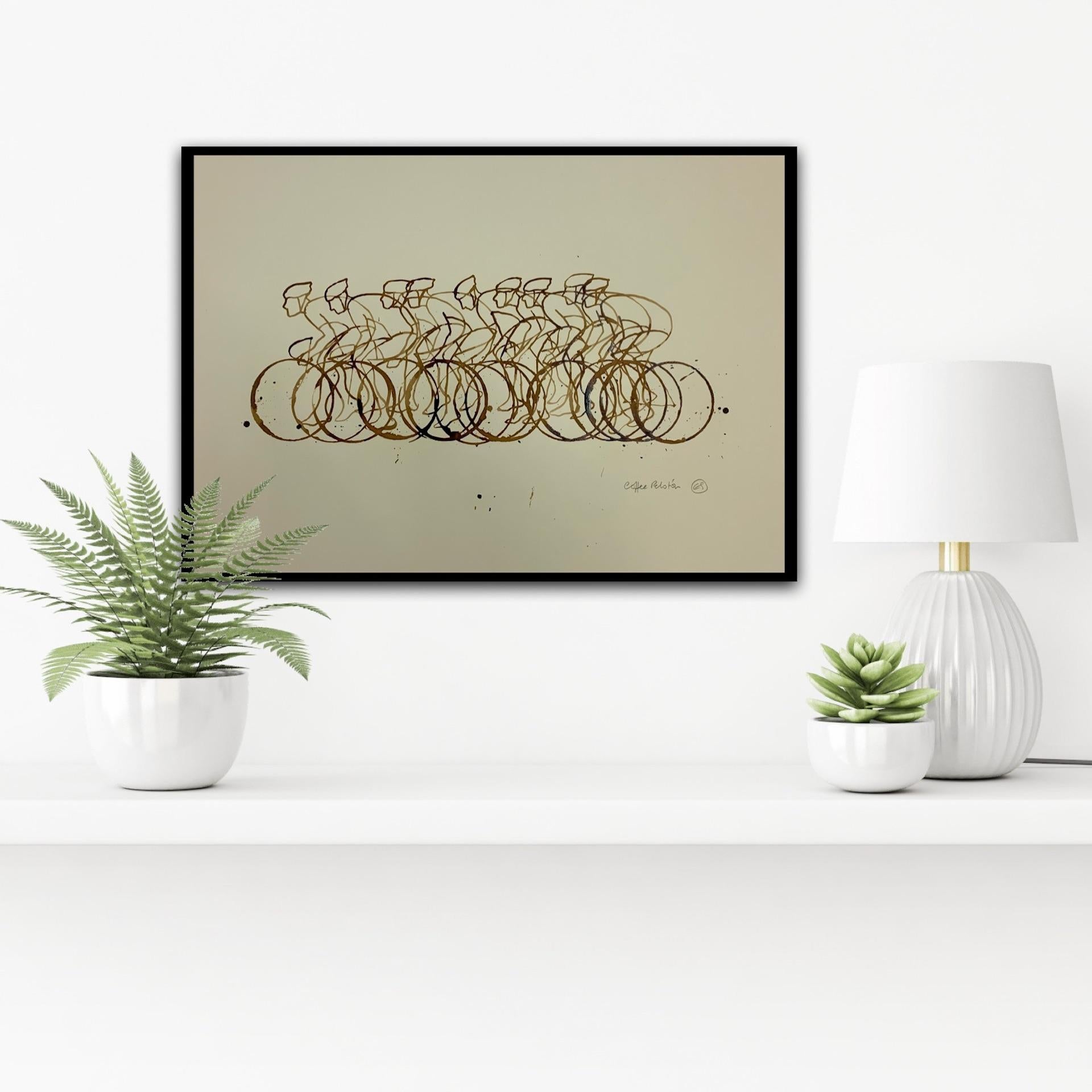 Coffee Peloton Series XVII, Eliza Southwood, Coffee Artwork, Original Painting For Sale 3