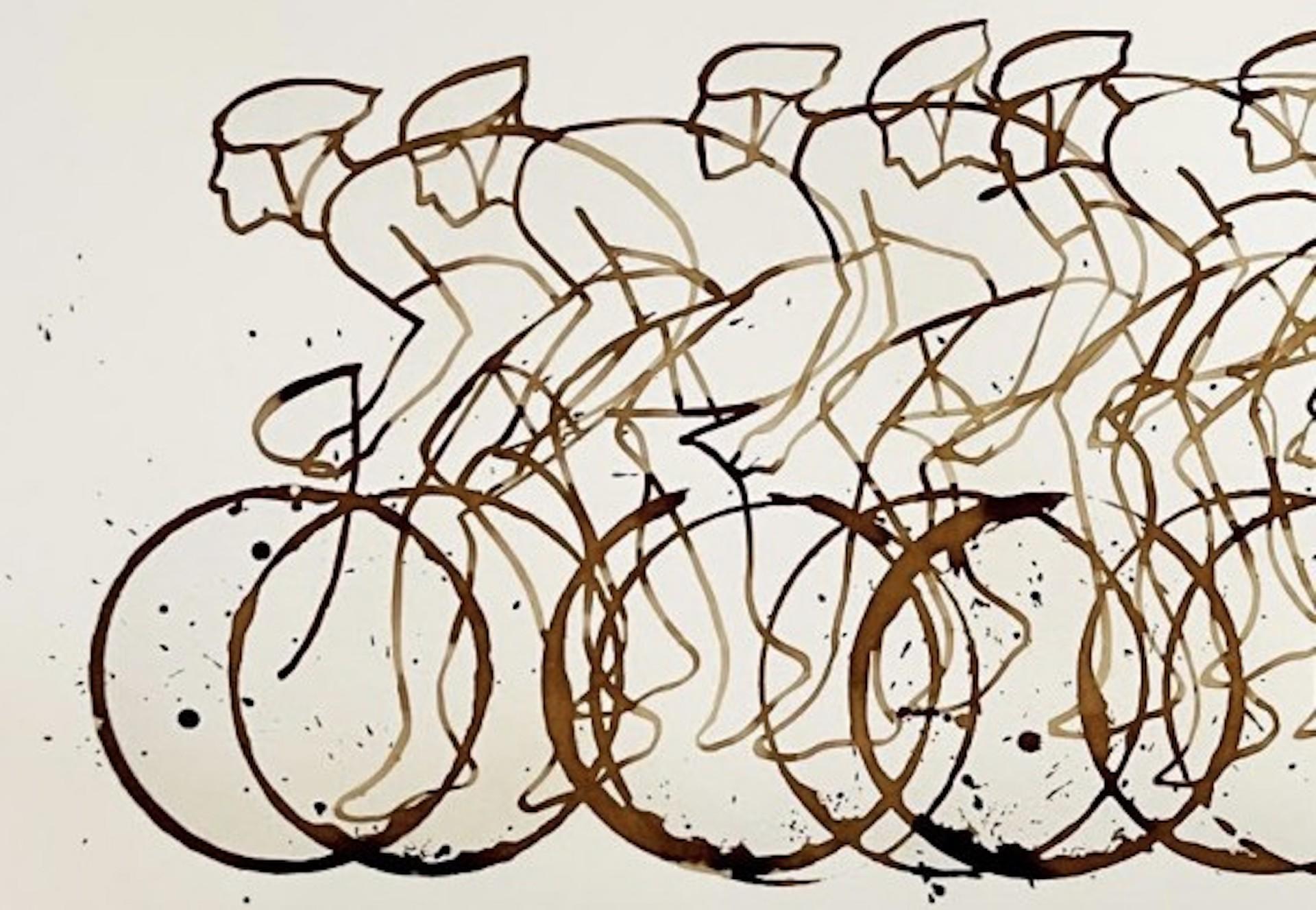 Coffee Peloton XX, Eliza Southwood, peinture originale, Art du café, abordable en vente 1