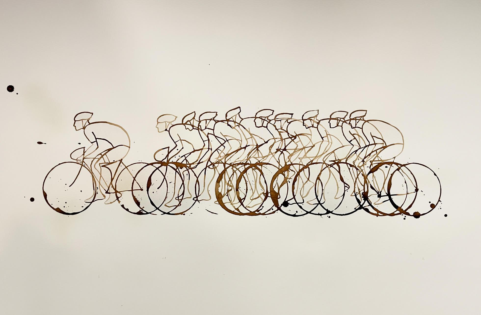 Eliza Southwood Figurative Painting – Peloton XXII, Peloton-Stil