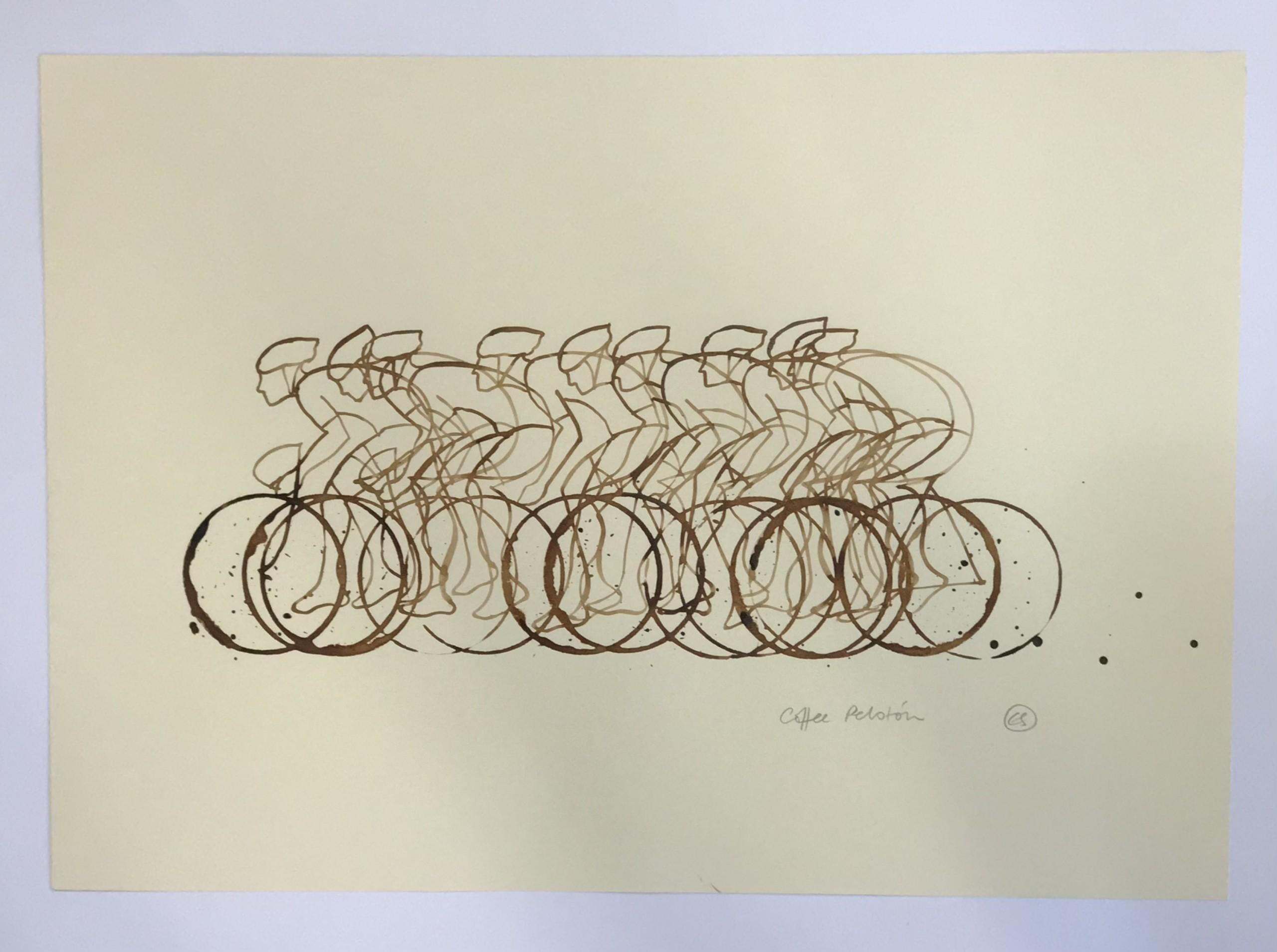 Coffee Peloton XXVII - Painting by Eliza Southwood