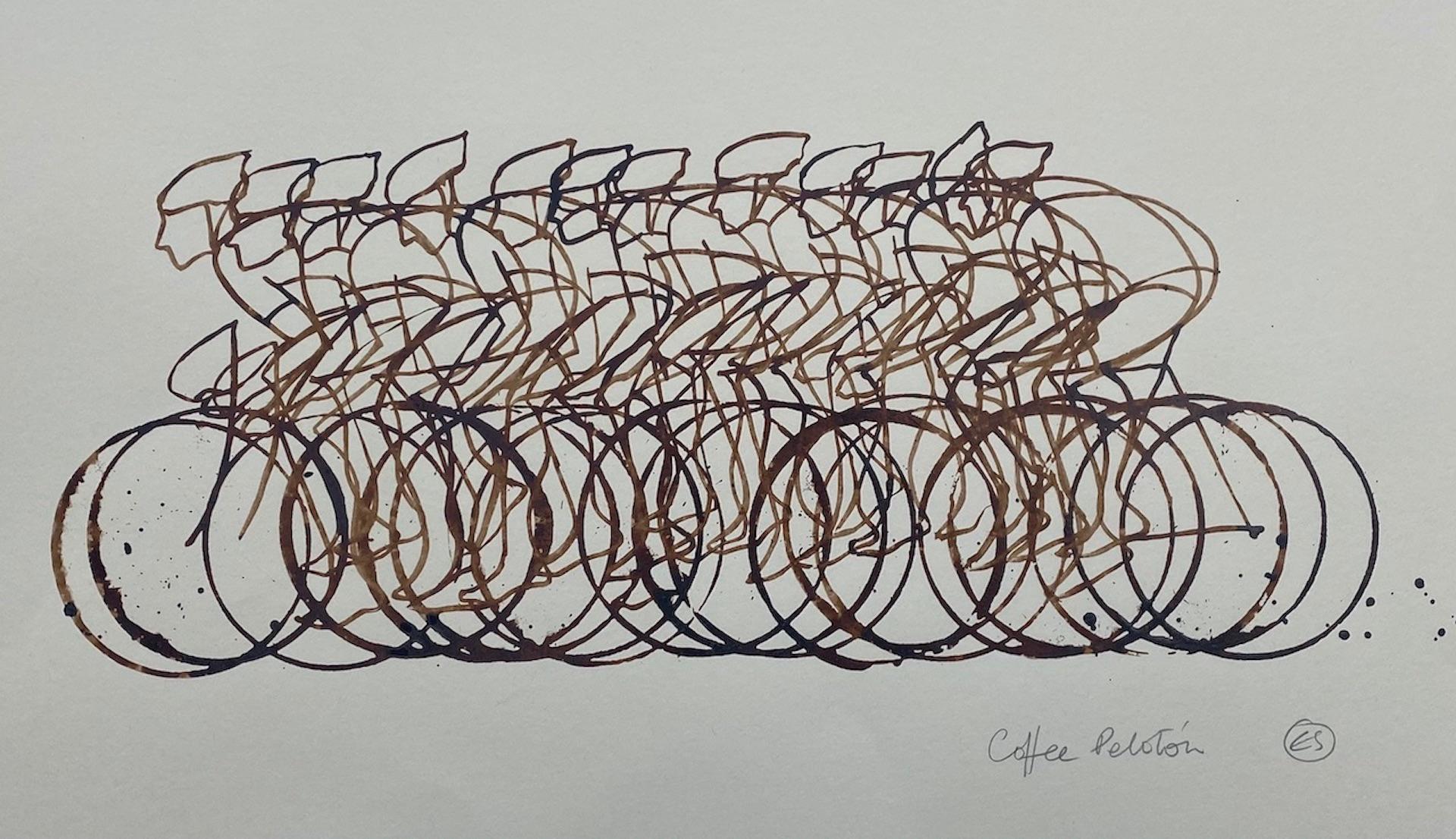 Eliza Southwood, Coffee Peloton Series 6, Art abordable, Art de la cyclisme