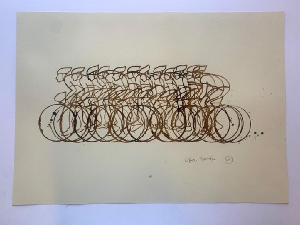 Eliza Southwood, Coffee Peloton Series XII, Affordable Art, Cycling Art For Sale 1