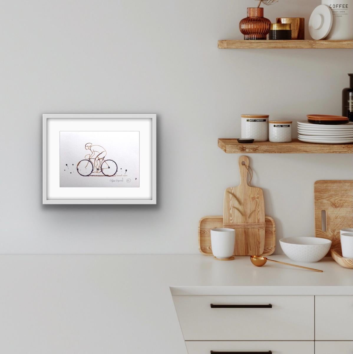 Kleiner Kaffee Espresso #1, Kaffee auf Papier, Radfahren, Sport im Angebot 5