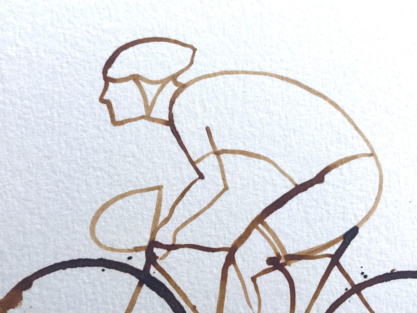 Kleiner Kaffee Espresso #1, Kaffee auf Papier, Radfahren, Sport im Angebot 3