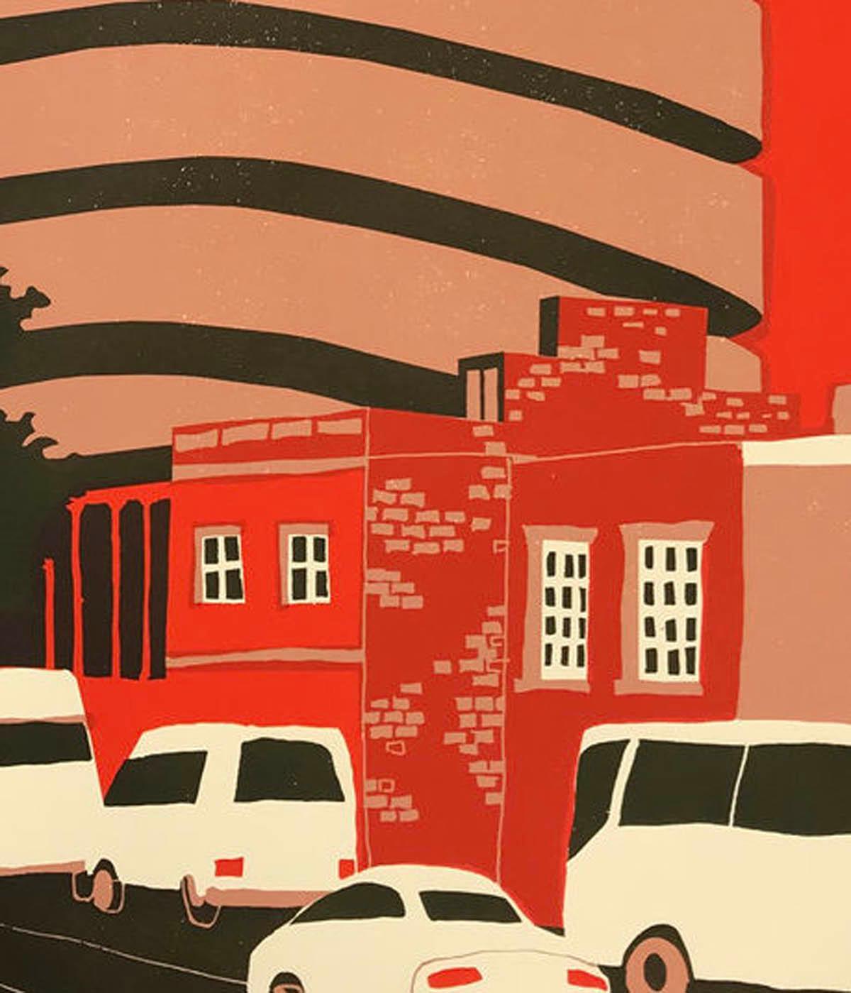 Aparcamiento - Manaus, Eliza Southwood, serigrafía de paisaje urbano de edición limitada en venta 9