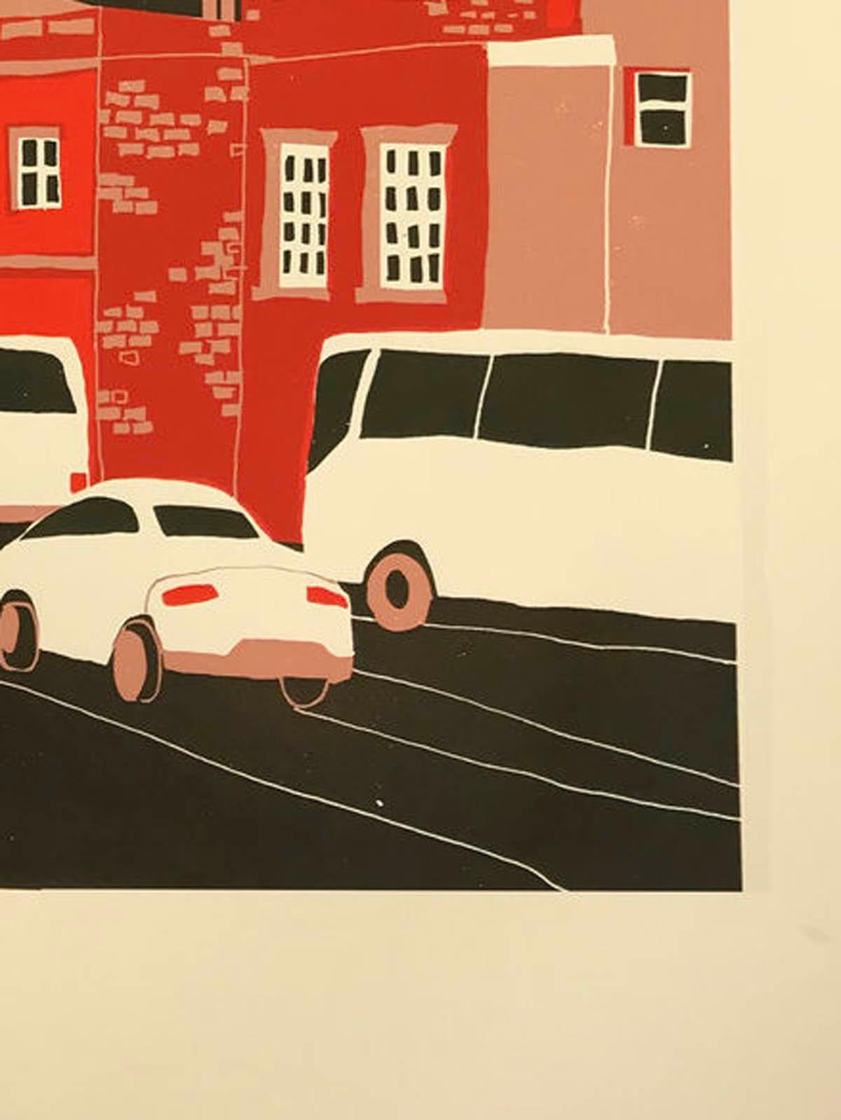 Aparcamiento - Manaus, Eliza Southwood, serigrafía de paisaje urbano de edición limitada en venta 2