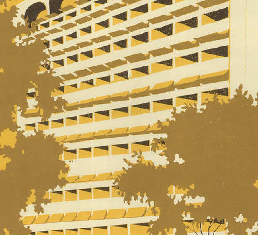 Civic Building – Manaus, Eliza Southwood, Limited Edition Silkscreen Print For Sale 1