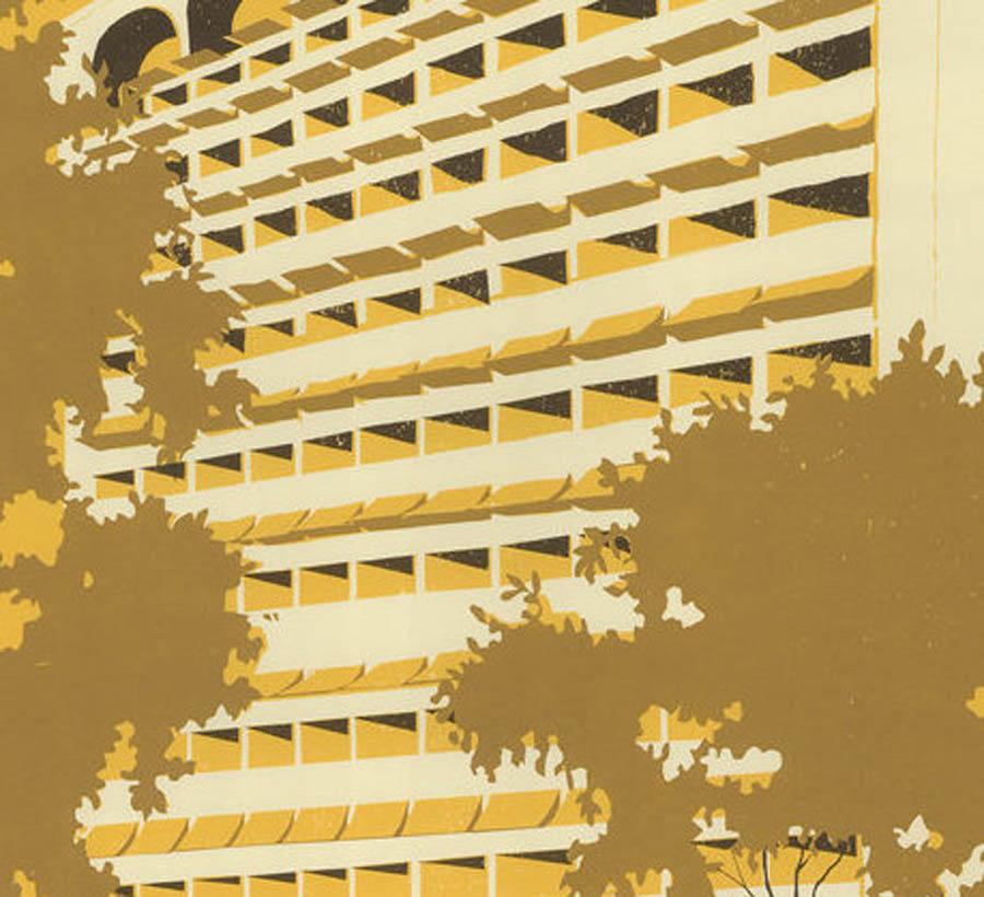 Edificio Civico - Manaus, Eliza Southwood, Serigrafia in edizione limitata in vendita 4
