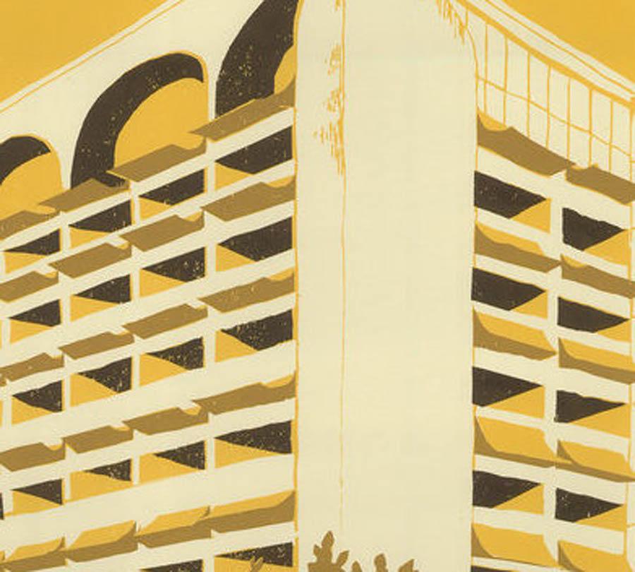 Civic Building – Manaus, Eliza Southwood, Limited Edition Silkscreen Print For Sale 3