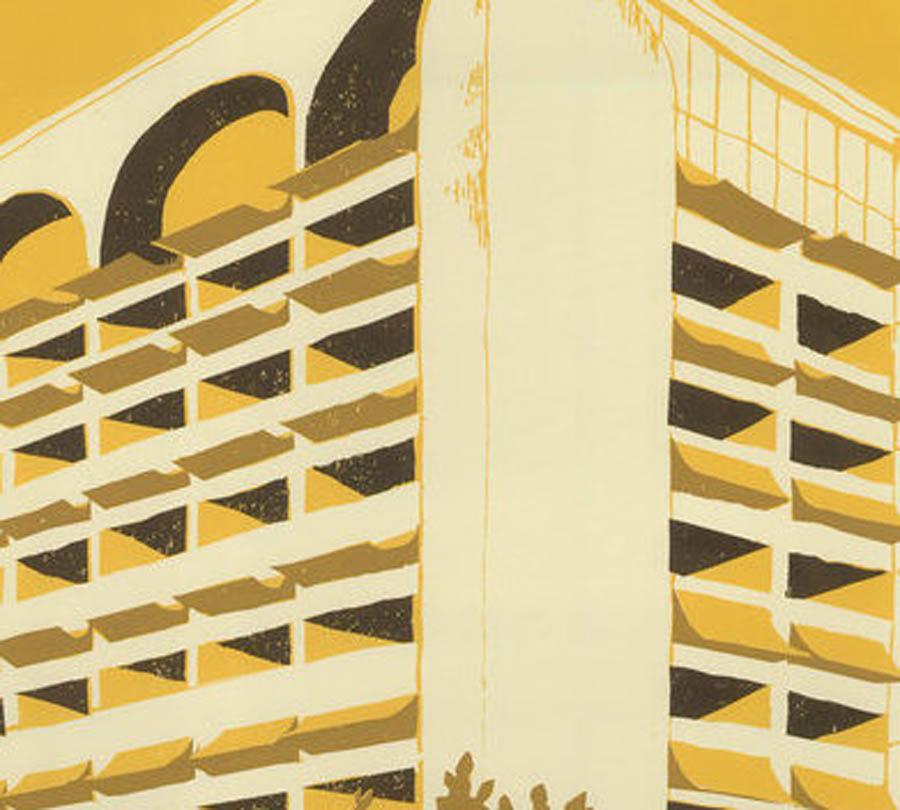 Edificio Civico - Manaus, Eliza Southwood, Serigrafia in edizione limitata in vendita 6