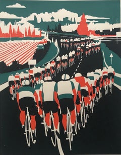 Eliza Southwood, Echelon, Limited Edition Screen Print, Cycling Art