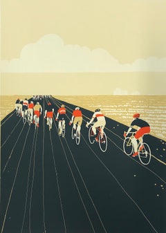 Eliza Southwood, Líneas, Serigrafía de edición limitada, Arte en bicicleta, Arte en línea