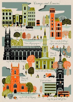 Eliza Southwood, Oranges and Lemons, Limited edtion architectural print