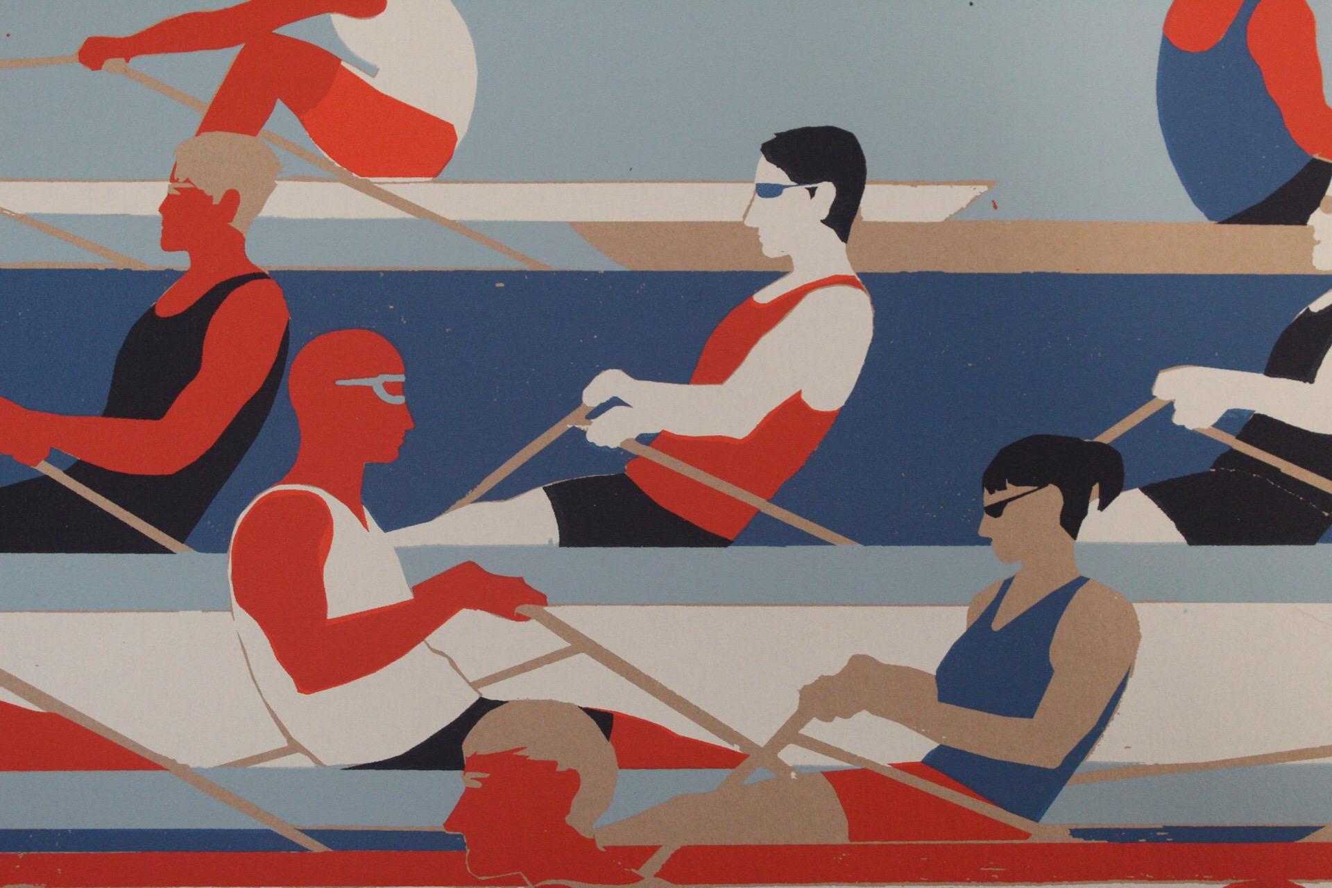 Eliza Southwood, Rowers, Limited Edition Screen Print, Affordable Art 1
