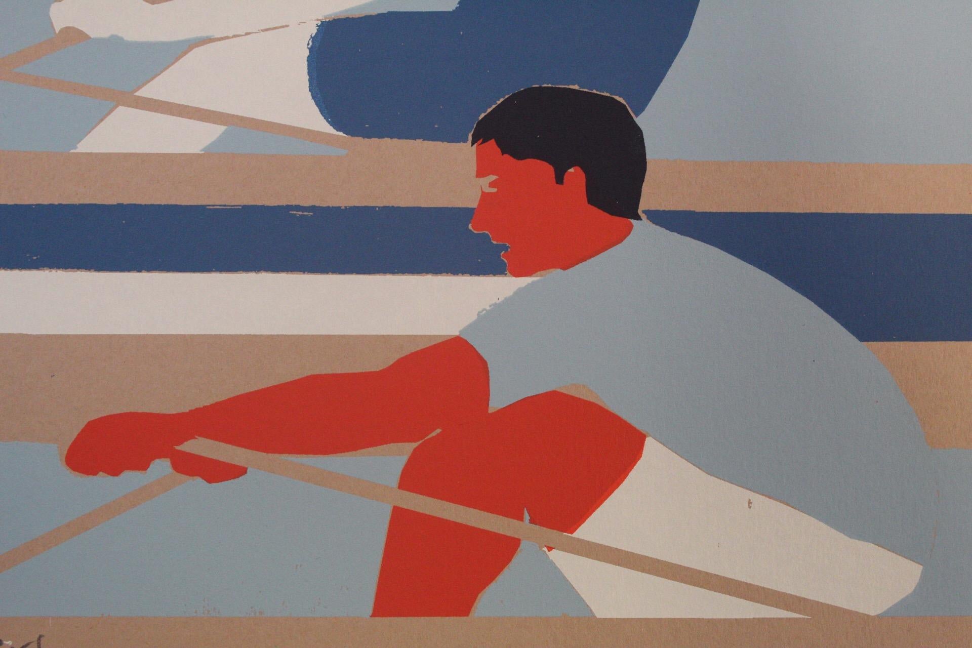 Eliza Southwood, Rowers, Limited Edition Screen Print, Affordable Art 2