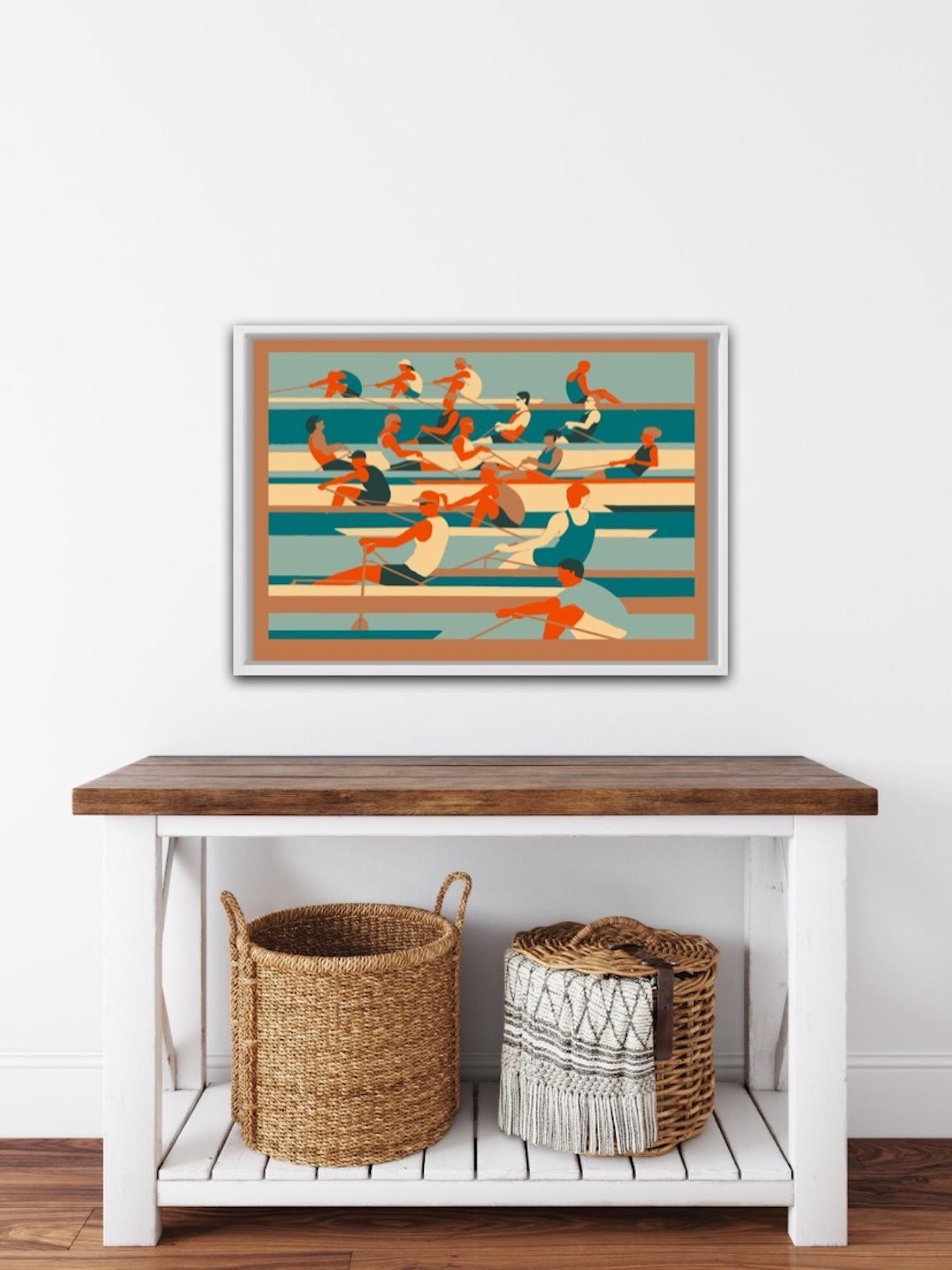 Eliza Southwood, Rowers, Limited Edition Screen Print, Affordable Art For Sale 4