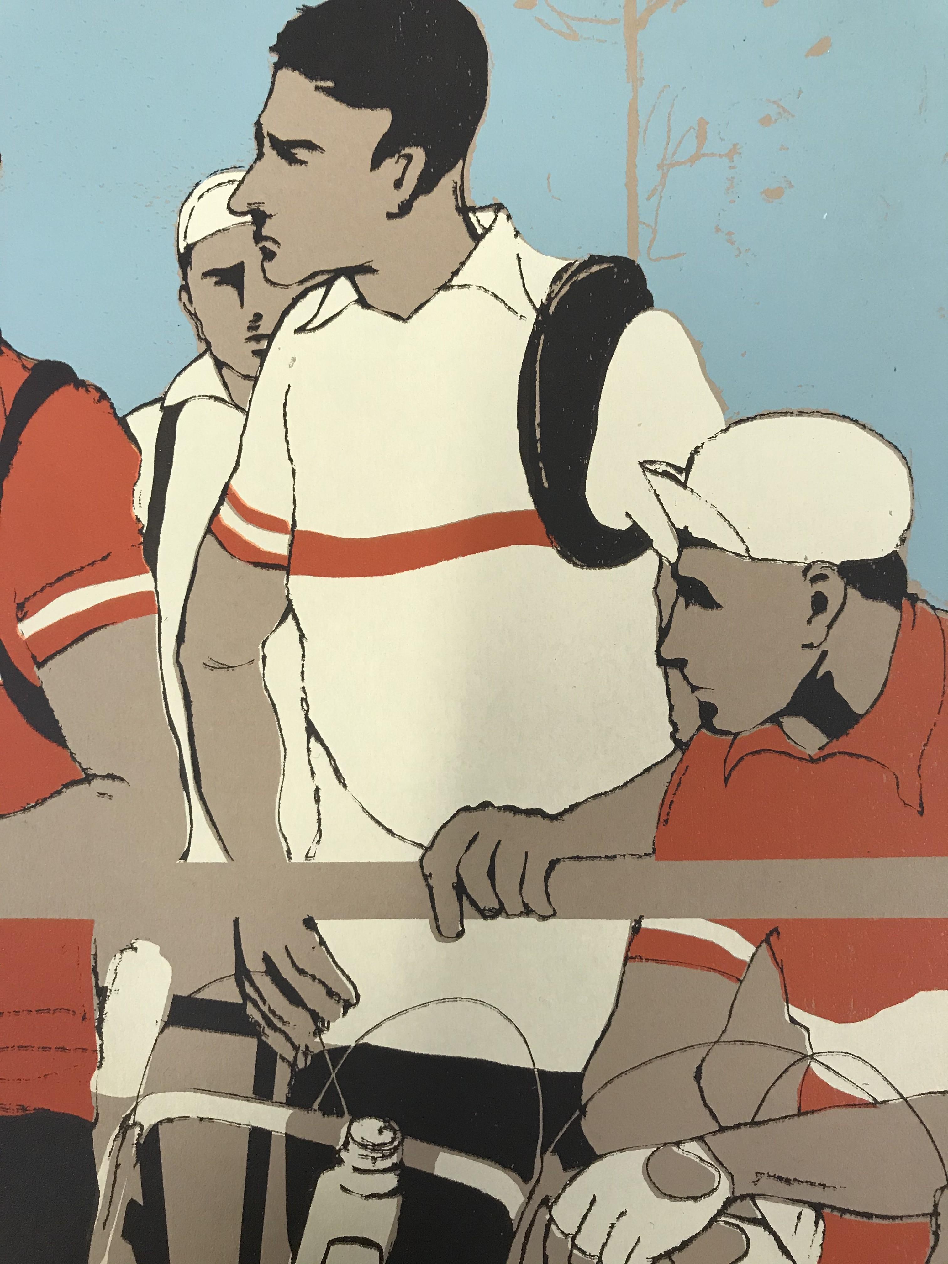 Eliza Southwood, The Start of the Race, Limited Edition Screen Print, Cycling Ar For Sale 1