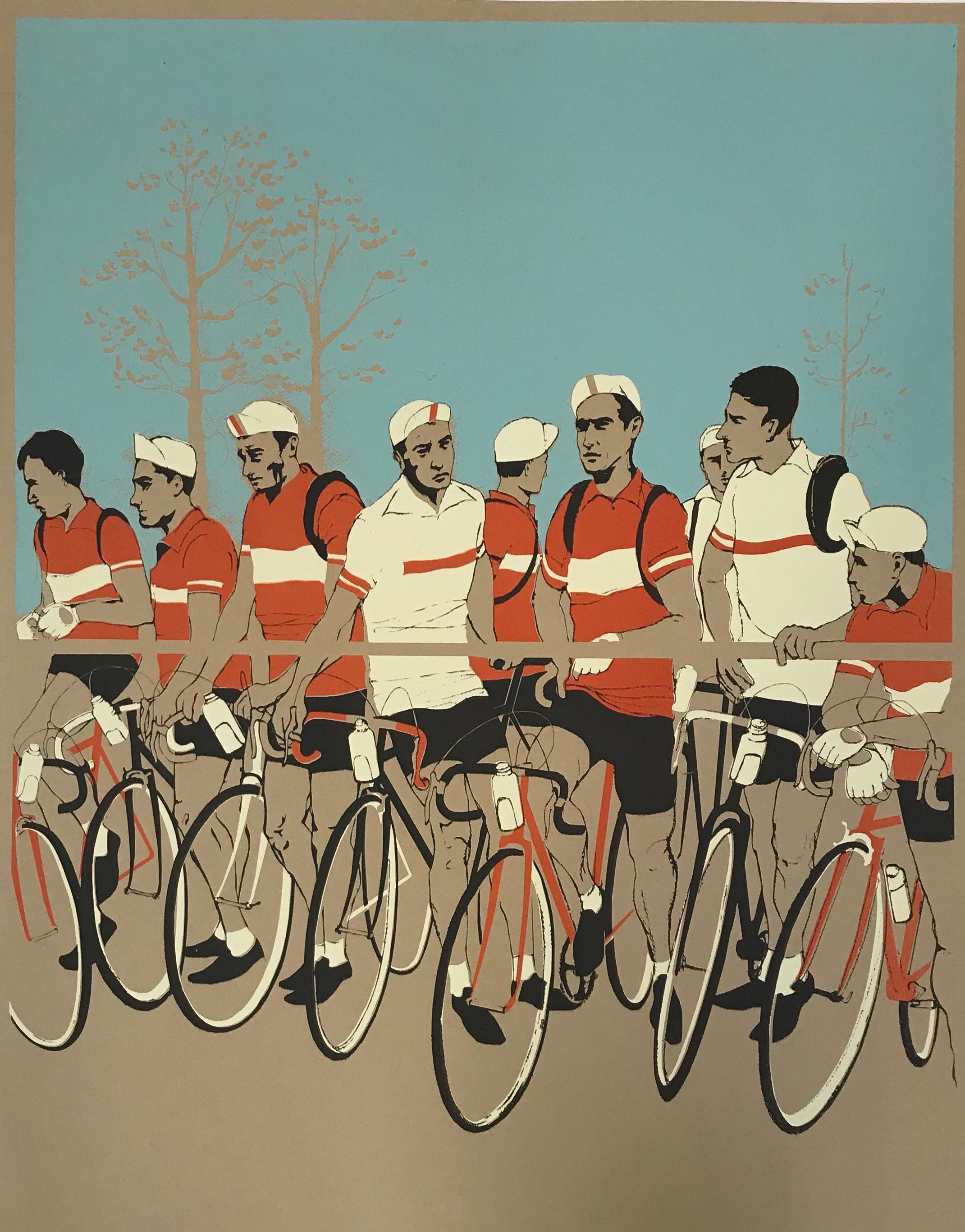 Eliza Southwood, The Start of the Race, Limited Edition Screen Print, Cycling Ar