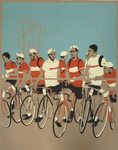 Eliza Southwood, The Start of the Race, sérigraphie en édition limitée, Cycling Ar