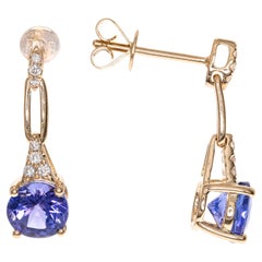 Elizabeth 14K Yellow Gold Pear-Cut Tanzanite Earrings