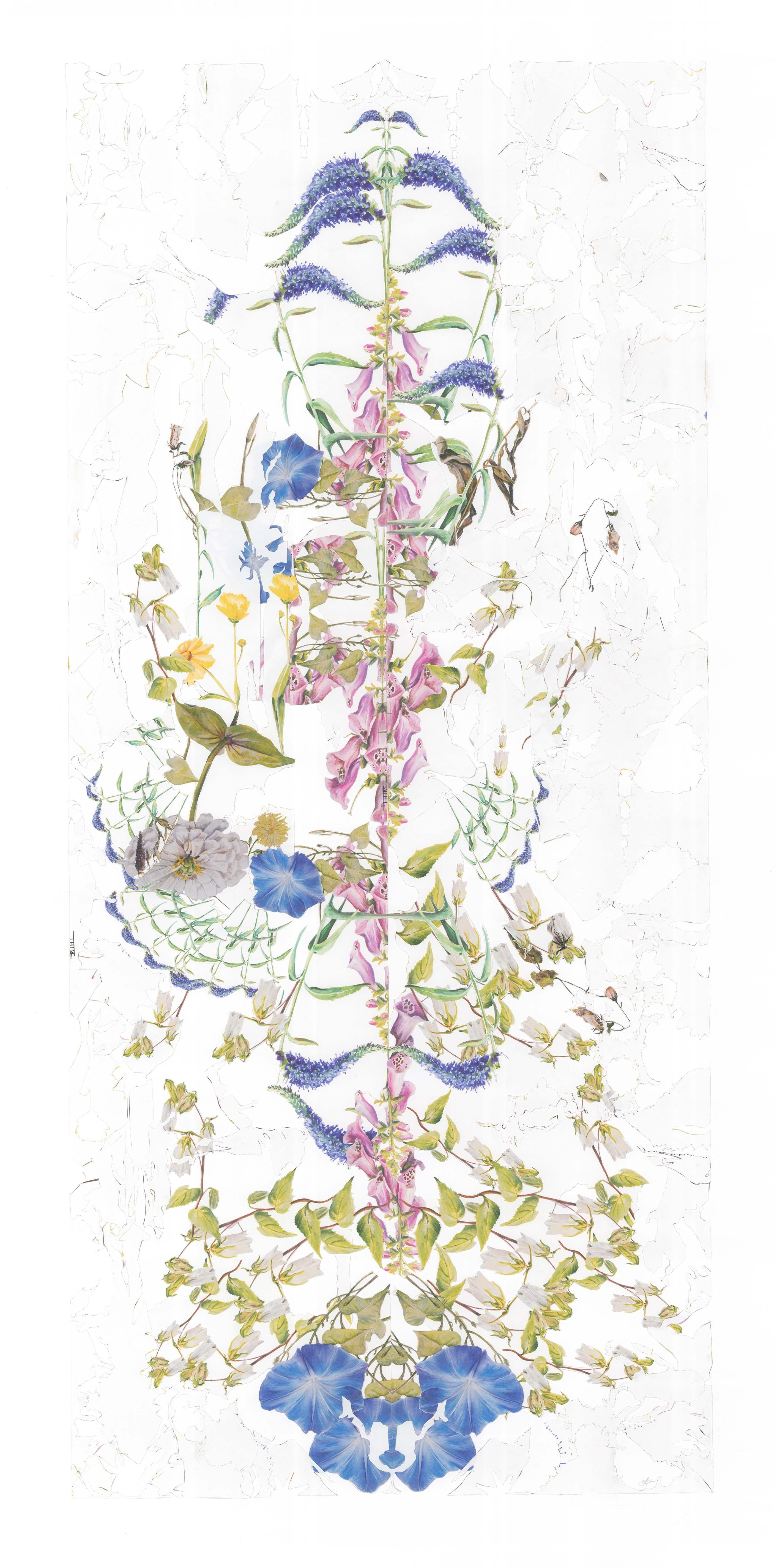 Forever Blooms n° 3 - Mixed Media Art de Elizabeth Alexander