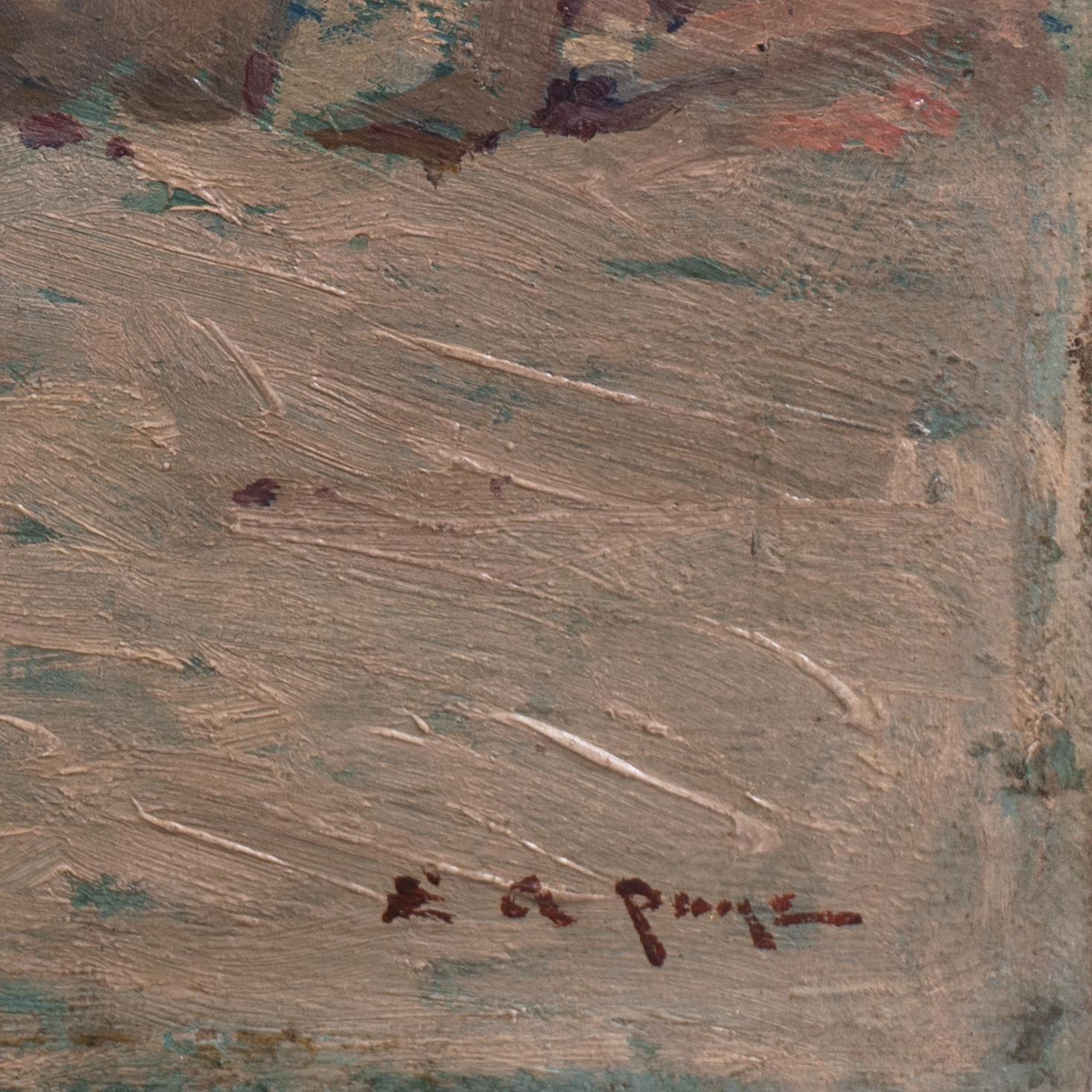 'Shoreline', Philadelphia Woman Artist, Art Student's League, PAFA, BMFA, NAD - Painting by Elizabeth Amie Page