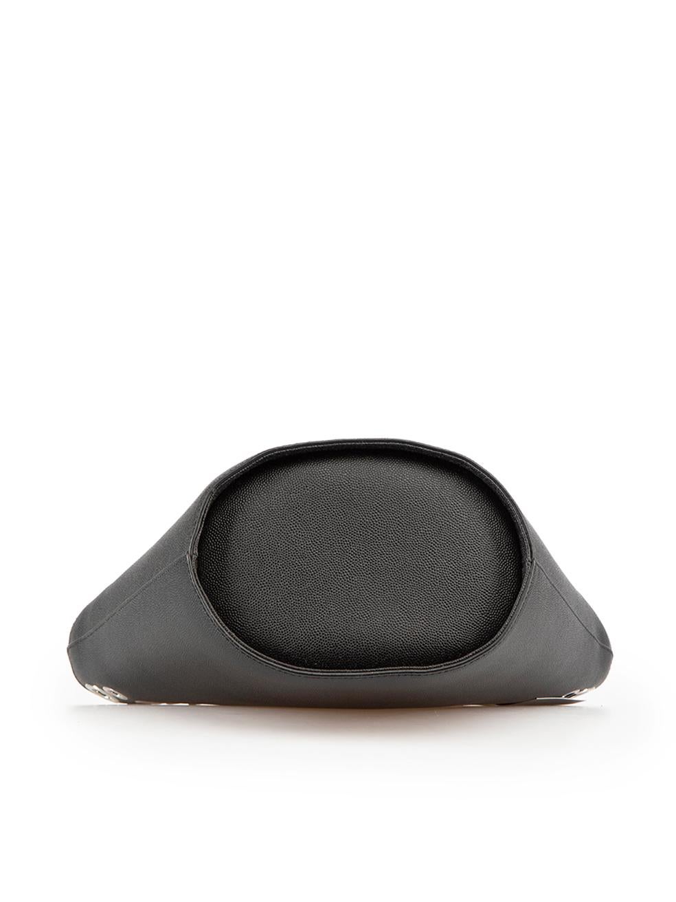 Women's Elizabeth and James Black Leather Eyelet Bucket Bag
