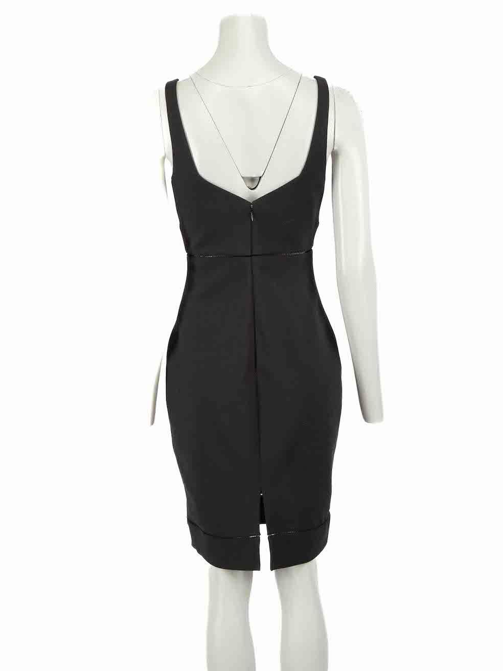 Elizabeth and James Black Plunge Neck Dress Size M In Good Condition For Sale In London, GB