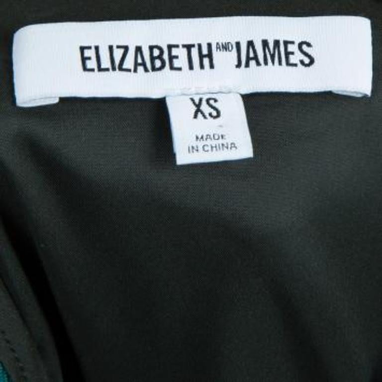 Elizabeth & James Vestito senza maniche con inserto in rete verde mare XS in vendita 5