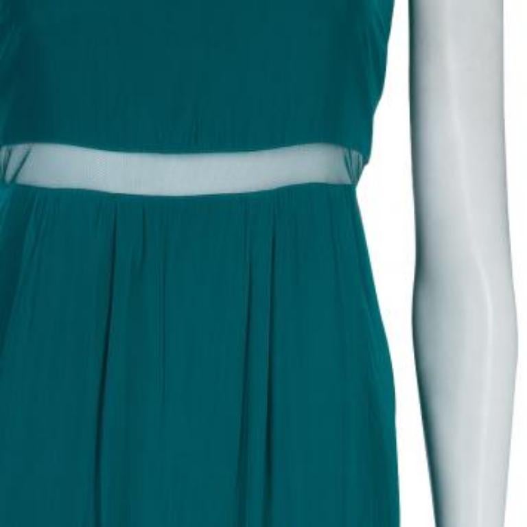 Elizabeth & James Vestito senza maniche con inserto in rete verde mare XS in vendita 2