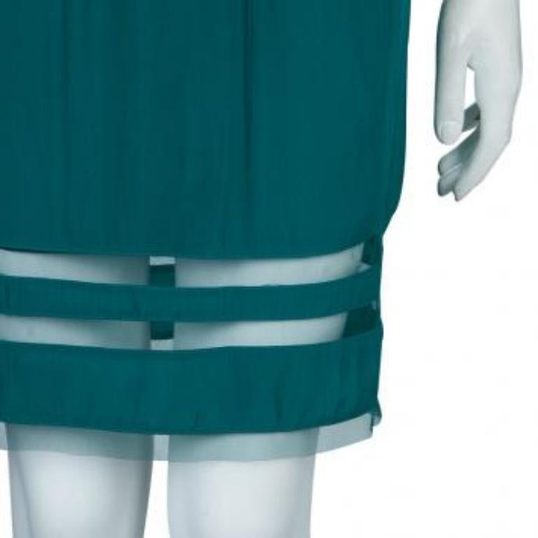 Elizabeth & James Vestito senza maniche con inserto in rete verde mare XS in vendita 3