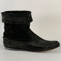 Bottes mocassins en daim noir ELIZABETH et JAMES, taille 10