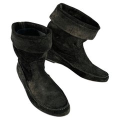 Bottes mocassins en daim noir ELIZABETH et JAMES, taille 10