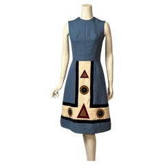 Elizabeth Arden Op Art Dress Made in France circa 1968