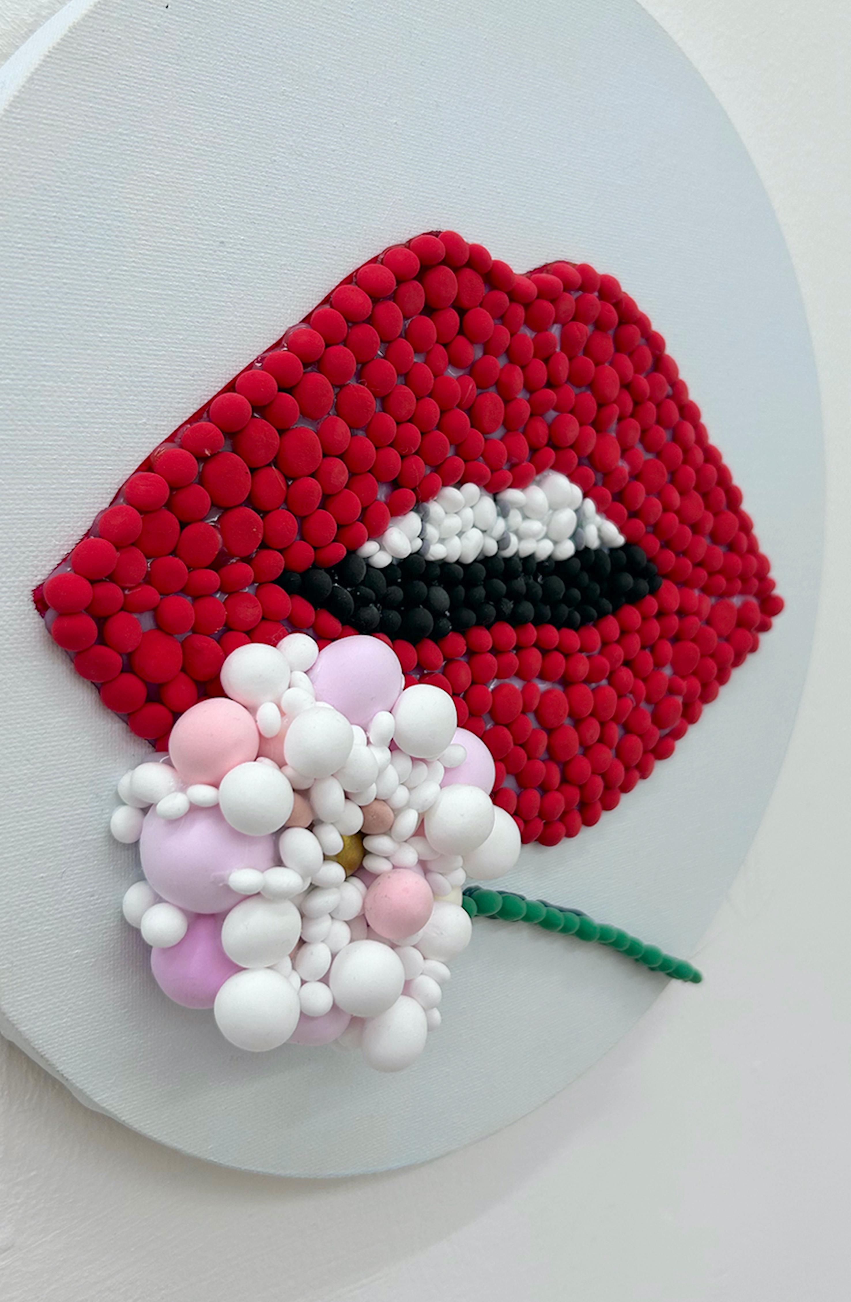 Escultura Pop Art Mosaico 3D sobre Lienzo Circular- 