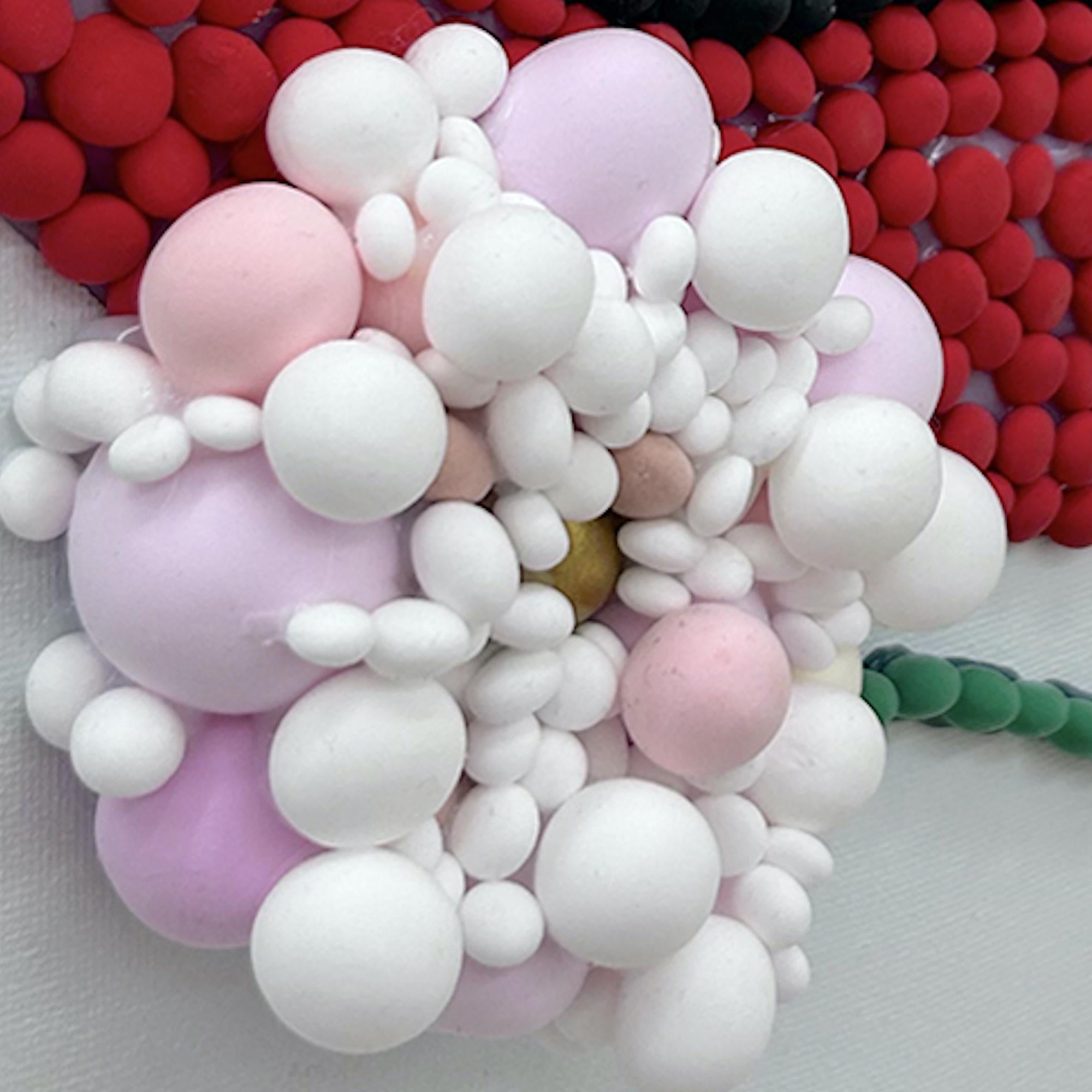 Escultura Pop Art Mosaico 3D sobre Lienzo Circular- 