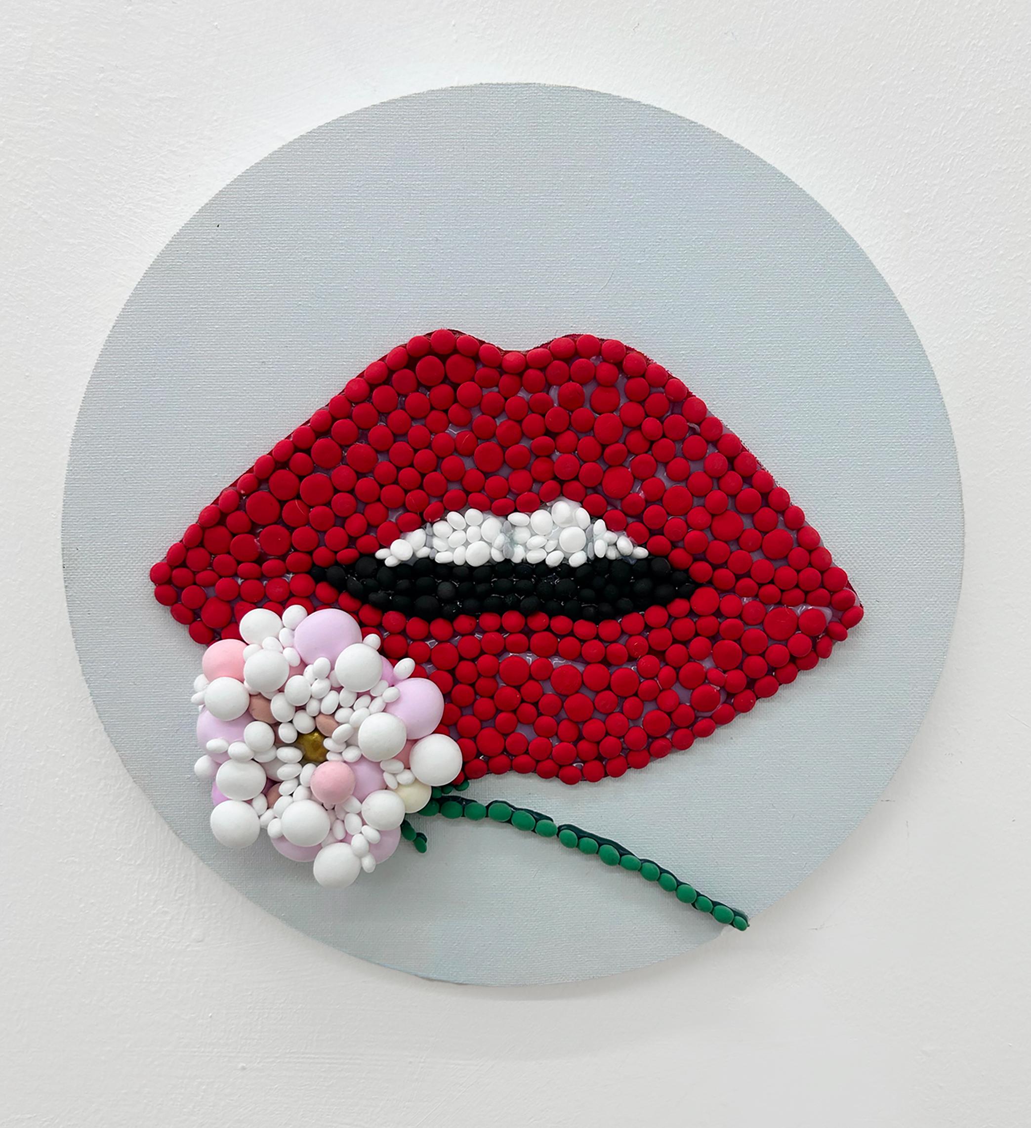 Escultura Pop Art Mosaico 3D sobre Lienzo Circular- 