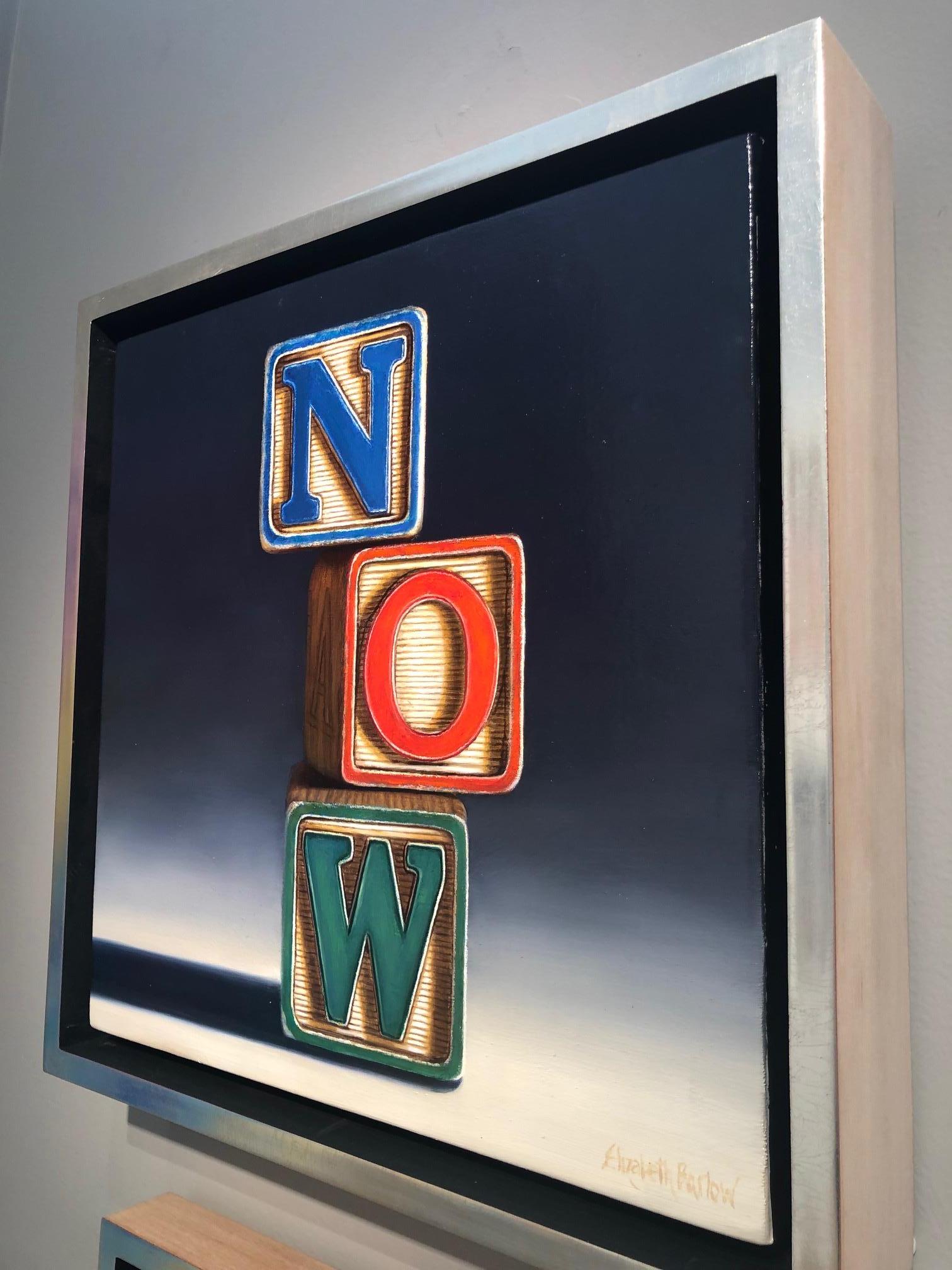 Stunning in its simplicity and vibrancy, 'NOW' is a contemporary still life oil painting by Elizabeth Barlow, who meticulously creates oil portraits and still life compositions that feature objects, rather than a face, to represent the essence of