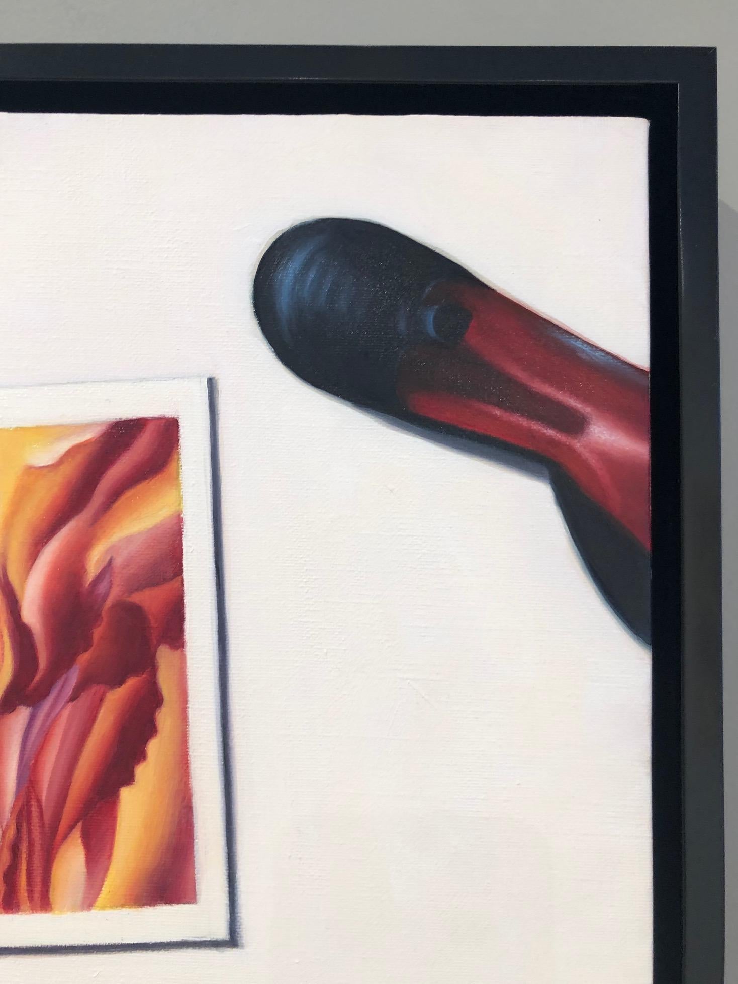 Ritratto di signora / olio su lino - Ritratto di natura morta femminile del Realismo Pop in vendita 2