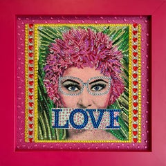 Love - modern art mixed media jewel artwork portrait pop artwork