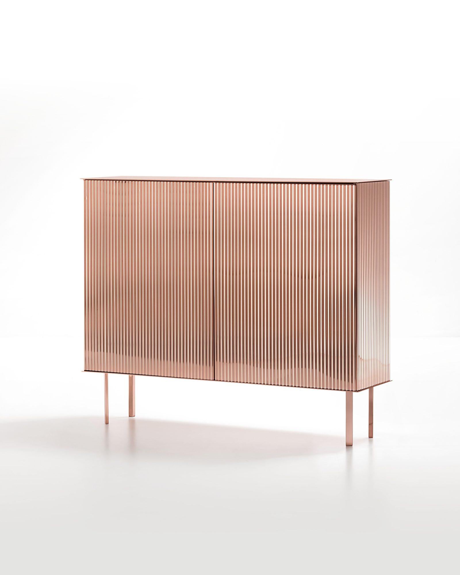 Modern Elizabeth Cabinet in Copper by De Castelli For Sale