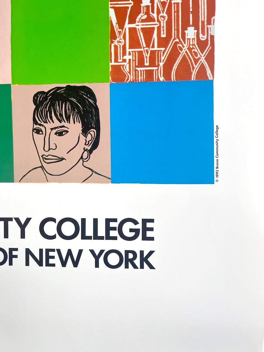 BRONX COMMUNITY COLLEGE Vintage-Kunstplakat 1992, Wissenschaftliche Technikerziehung im Angebot 2